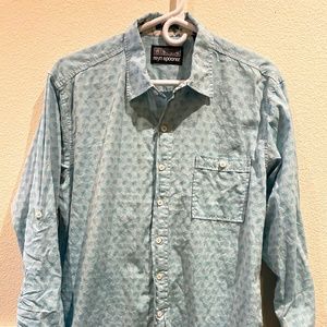 Reyn Spooner Embroidered Hawaiian Shirt Mens Large